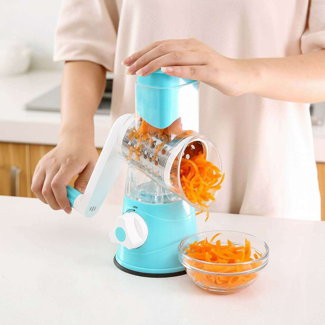3-in-1 Hand Crank Vegetable Cutter and Shredder