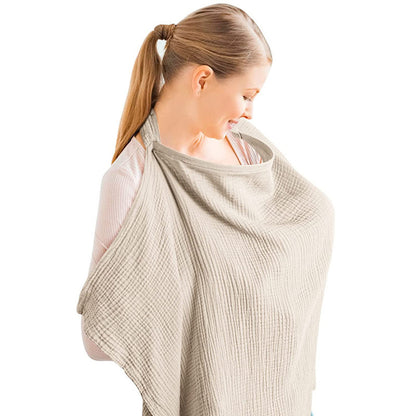 Cross-Border Cotton Nursing Cover Shawl (Double Layer)