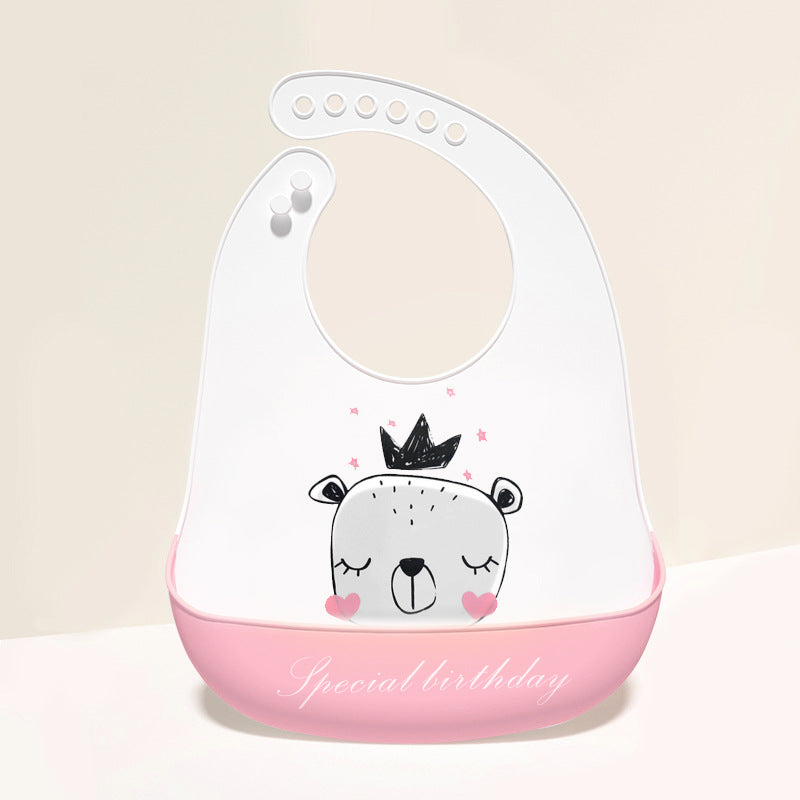 3D Baby Waterproof Silicone Bib for Feeding Kids