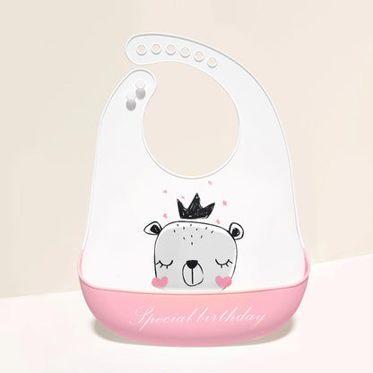 3D Baby Waterproof Silicone Bib for Feeding Kids