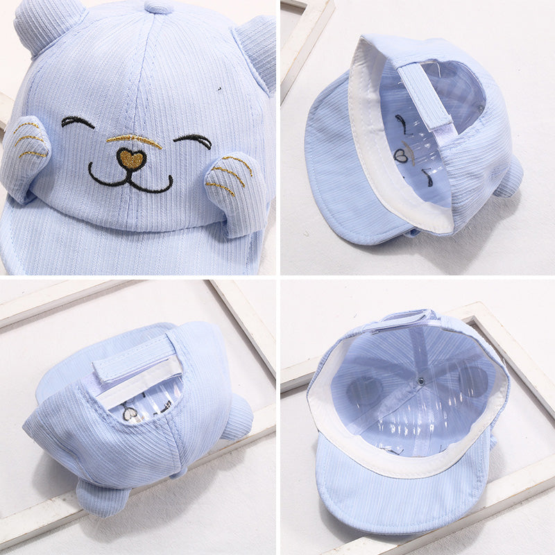 Cartoon Cat Baseball Cap for Kids - Cute Sun Visor Hat