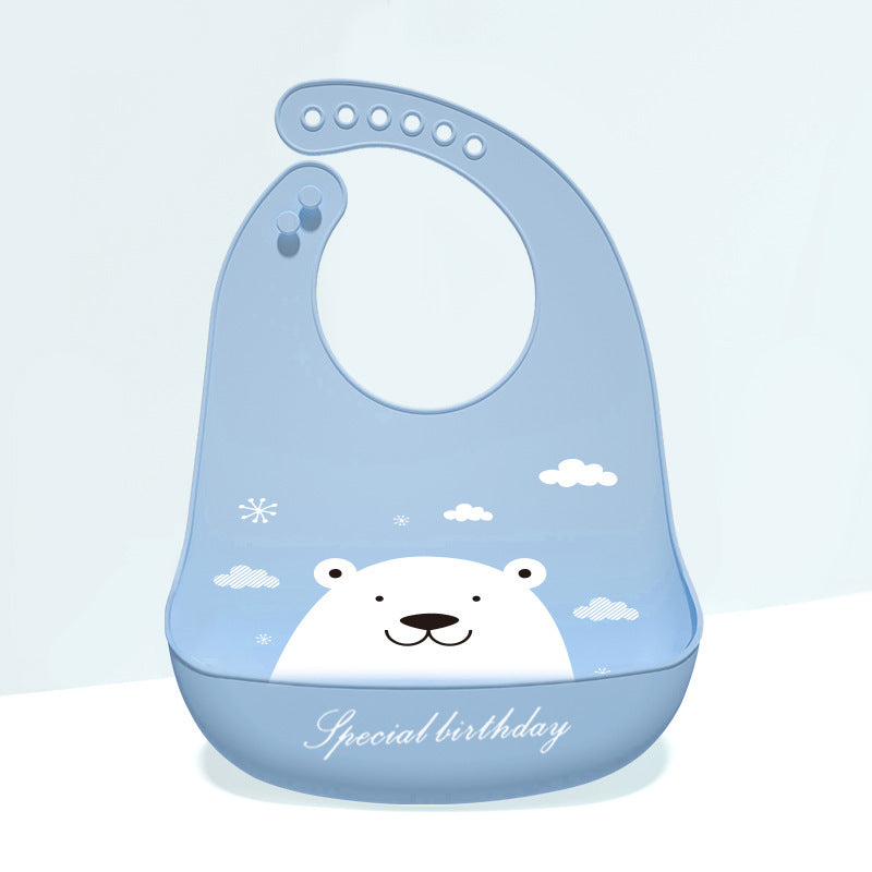 3D Baby Waterproof Silicone Bib for Feeding Kids