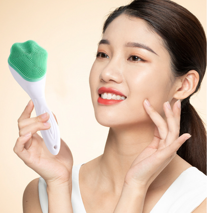 Silicone Manual Facial Cleansing Brush with Soft Bristles
